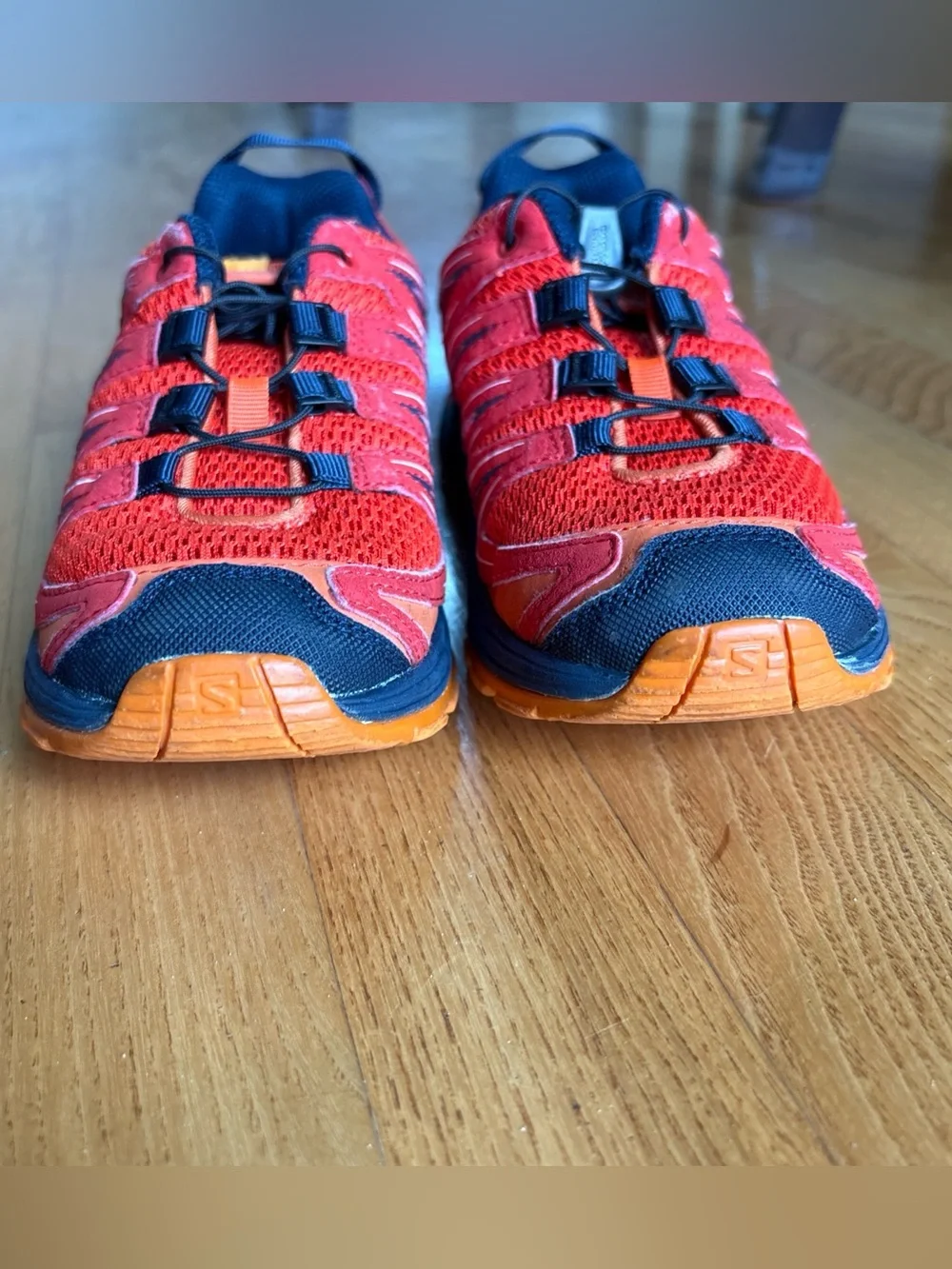 Salomon XA Pro 3D trail running shoes Hiking Sneakers orange Blue Kids Size 13K